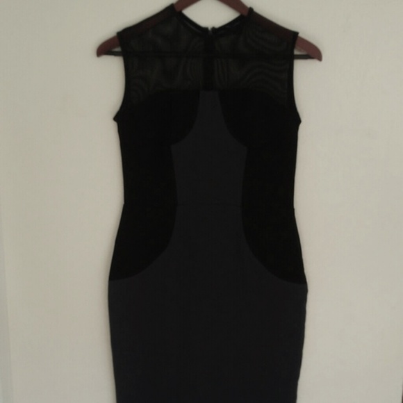 LRK Two-Tone Navy and Black Bodycon Dress - Picture 1 of 4